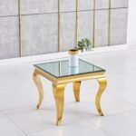 Gueridon Baroque Gold Miroir 50x50 Cm