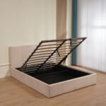 Lit Coffre Bastien Beige/ Gris/ noir 140x190 Cm – Image 2