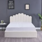 Lit Doha Velours Doudou Avec Coffre 140x190 Cm