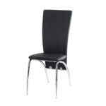 Lot de 6 Chaises Duna En Similicuir Noir
