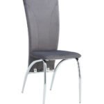 Lot de 6 Chaises Duna En Velours Gris