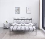 Lit Metal Noir, Blanc Plusieur Taille – Image 2