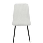 Lot De 4 Chaises Bobby Métal Noir Cotele Beige – Image 3