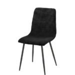Lot De 4 Chaises Bobby Métal Noir Cotele Noir
