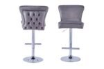 Lot De 2 Tabourets De Bar Gabrielle Chrome Anthracite