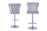 Lot De 2 Tabourets De Bar Gabrielle Chrome Gris