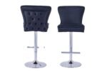 Lot De 2 Tabourets De Bar Gabrielle Chrome Noir