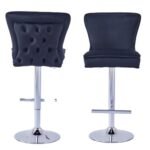 Lot De 2 Tabourets De Bar Gabrielle Chrome Noir