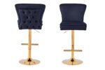 Lot De 2 Tabourets De Bar Gabrielle Gold Noir