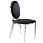 Lot De 4 Chaises Medaillon Velours Noir