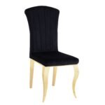 Lot De 6 Chaises Louis Gold Velours Noir