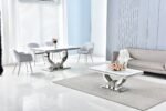 Table Repas Trofy Marbre Blanc 150x90x75 Cm – Image 3