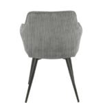 Lot De 2 Chaises Colorado Velours Cotele Anthracite – Image 3