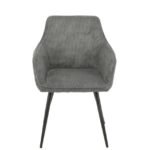 Lot De 2 Chaises Colorado Velours Cotele Anthracite – Image 4