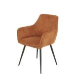 Lot De 2 Chaises Colorado Velours Côtelé Marron