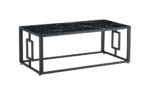 Table Basse Sophie Metal Marbre Noir120x60x45 Cm