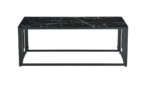 Table Basse Sophie Metal Marbre Noir120x60x45 Cm – Image 2