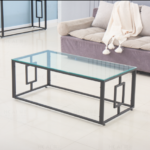Table Basse Sophie Metal Transparent 120x60x45 Cm