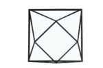 Table Basse Alina Metal Noir Verre Transparent Alina 80x80x45 Cm – Image 5