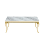 Table Basse Baroque Gold Marbre Greige 120x60x45 Cm – Image 2