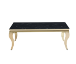 Table Basse Baroque Gold Marbre Noir 120x60x45 Cm – Image 2