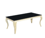 Table Basse Baroque Gold Noir 120x60x45 Cm