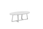Table Basse Gamma Chrome Marbre Blanc 120x60x45 Cm – Image 4