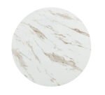 Table Basse Lorie Chrome Marbre Blanc Diamètre 90 Cm – Image 2