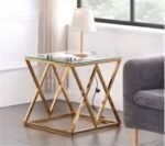 Gueridon Triangle Gold 50x50 Cm