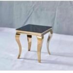 Gueridon Baroque Gold Noir 50x50 Cm