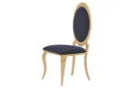 Lot De 4 Chaises Angel Gold Velours Noir