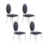 Lot De 4 Chaises Angel Similicuir Noir – Image 2