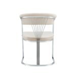 Lot De 2 Chaises Brittany Chrome Velours Beige – Image 4