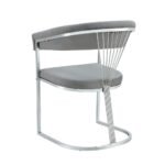 Lot De 2 Chaises Brittany Chrome Gris Silver – Image 2