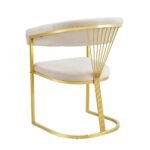 Lot De 2 Chaises Brittany Gold Velours Beige – Image 2