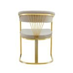 Lot De 2 Chaises Brittany Gold Velours Moka – Image 2