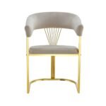 Lot De 2 Chaises Brittany Gold Velours Moka