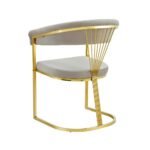 Lot De 2 Chaises Brittany Gold Velours Moka – Image 3
