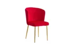 Lot De 4 Chaises Diana Gold Velours Fushia