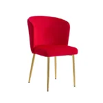 Lot De 4 Chaises Diana Gold Velours Fushia
