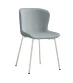 Lot De 4 Chaises Elen Chrome Velours Gris