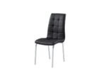 Lot De 6 Chaises Emma Similicuir Noir – Image 2