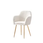 Lot De 2 Chaises Kanvas Pieds Gold Doudou Blanc