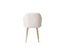 Lot De 2 Chaises Kanvas Pieds Gold Doudou Blanc – Image 3