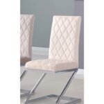 Lot De 6 Chaises Cocomat Matelassee Velours Beige