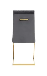 Lot De 6 Chaises Cocomat Matelassee Gold Velours Anthracite – Image 2