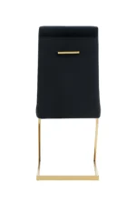 Lot De 6 Chaises Cocomat Matelassee Gold Velours Noir – Image 2