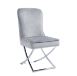 Lot De 2 Chaises Josephine Chrome Anthracite – Image 2