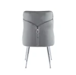 Lot De 2 Chaises Zip Chrome Velours Anthracite – Image 3