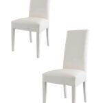 Lot De 2 Chaises Kira  Blanc Pieds Laque